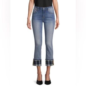 Driftwood Colette Flannel Lined Plaid Cuff
Mid Rise Slim Straight Ankle Jeans28